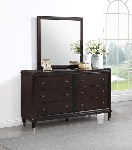 Emberlyn 6-drawer Bedroom Dresser with Mirror Brown - 223063M - Luna Furniture