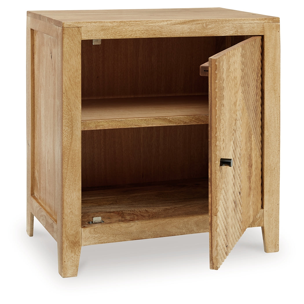 Emberton Light Brown Accent Cabinet - A4000617 - Luna Furniture