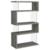 Emelle 4-Shelf Bookcase with Glass Panels from Coaster - Luna Furniture