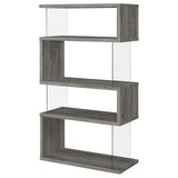 Emelle 4-Shelf Bookcase with Glass Panels from Coaster - Luna Furniture