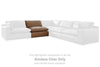 Emilia Caramel Armless Chair - 3090146 - Luna Furniture