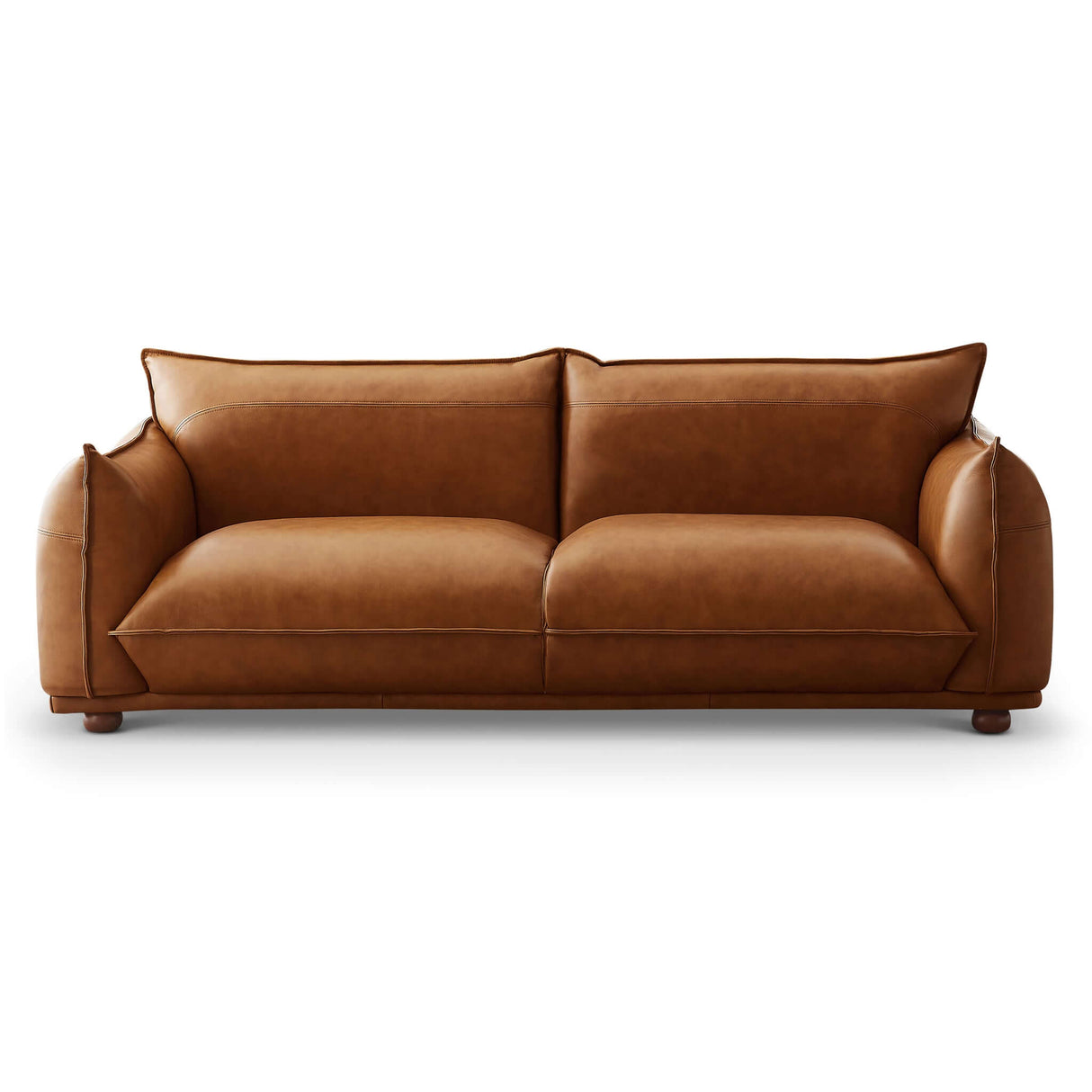Emma Cognac Leather Sofa from Ashcroft Furniture - Luna Furniture