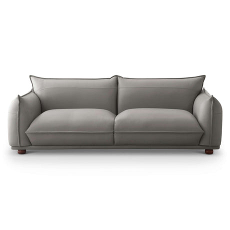 Emma Mid Century Modern Luxury  Sofa Grey Leather - AFC01956 - Luna Furniture