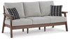 Emmeline Brown/Beige Outdoor Sofa with Cushion - P420-838 - Luna Furniture
