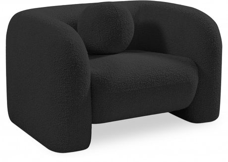 Emory Boucle Fabric Chair Black - 139Black-C - Luna Furniture