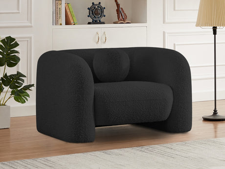 Emory Boucle Fabric Chair Black - 139Black-C - Luna Furniture