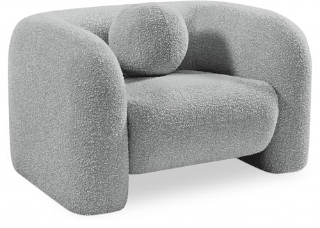 Emory Boucle Fabric Chair Grey - 139Grey-C - Luna Furniture