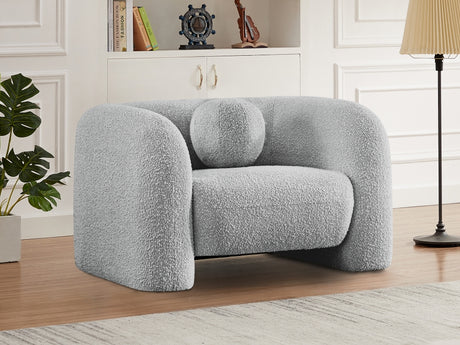 Emory Boucle Fabric Chair Grey - 139Grey-C - Luna Furniture