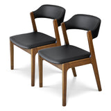 Enzo Black Leather Dining Chair (Set of 2) from Midinmod - Luna Furniture