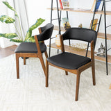 Enzo Black Leather Dining Chair (Set of 2) from Midinmod - Luna Furniture