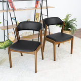 Enzo Black Leather Dining Chair (Set of 2) from Midinmod - Luna Furniture