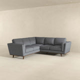 Erman Mid-Century Modern Pillow Back Corner Sofa in Dark Gray - AFC00523 - Luna Furniture