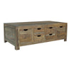 Esther 6-drawer Storage Coffee Table Natural Sheesham - 723888 - Luna Furniture