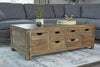 Esther 6-drawer Storage Coffee Table Natural Sheesham - 723888 - Luna Furniture