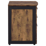 Estrella 3-drawer File Cabinet Antique Nutmeg and Gunmetal - 800656 - Luna Furniture
