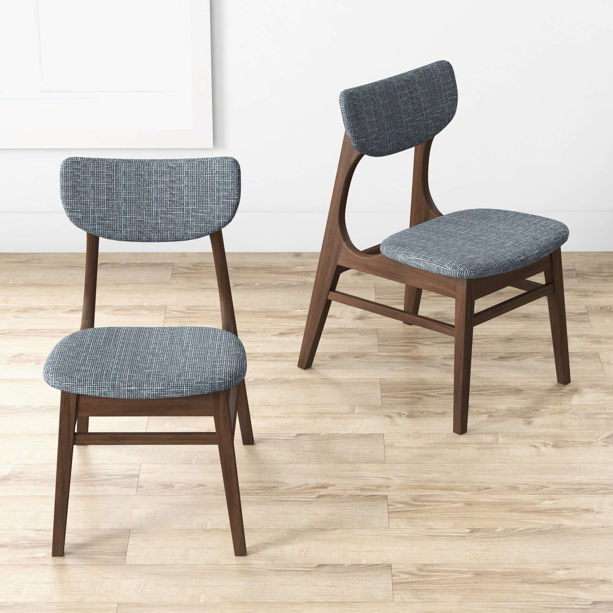 Eula Mid-Century Modern Dark Grey Dining Chair (Set of 2) - AFC00021 - Luna Furniture