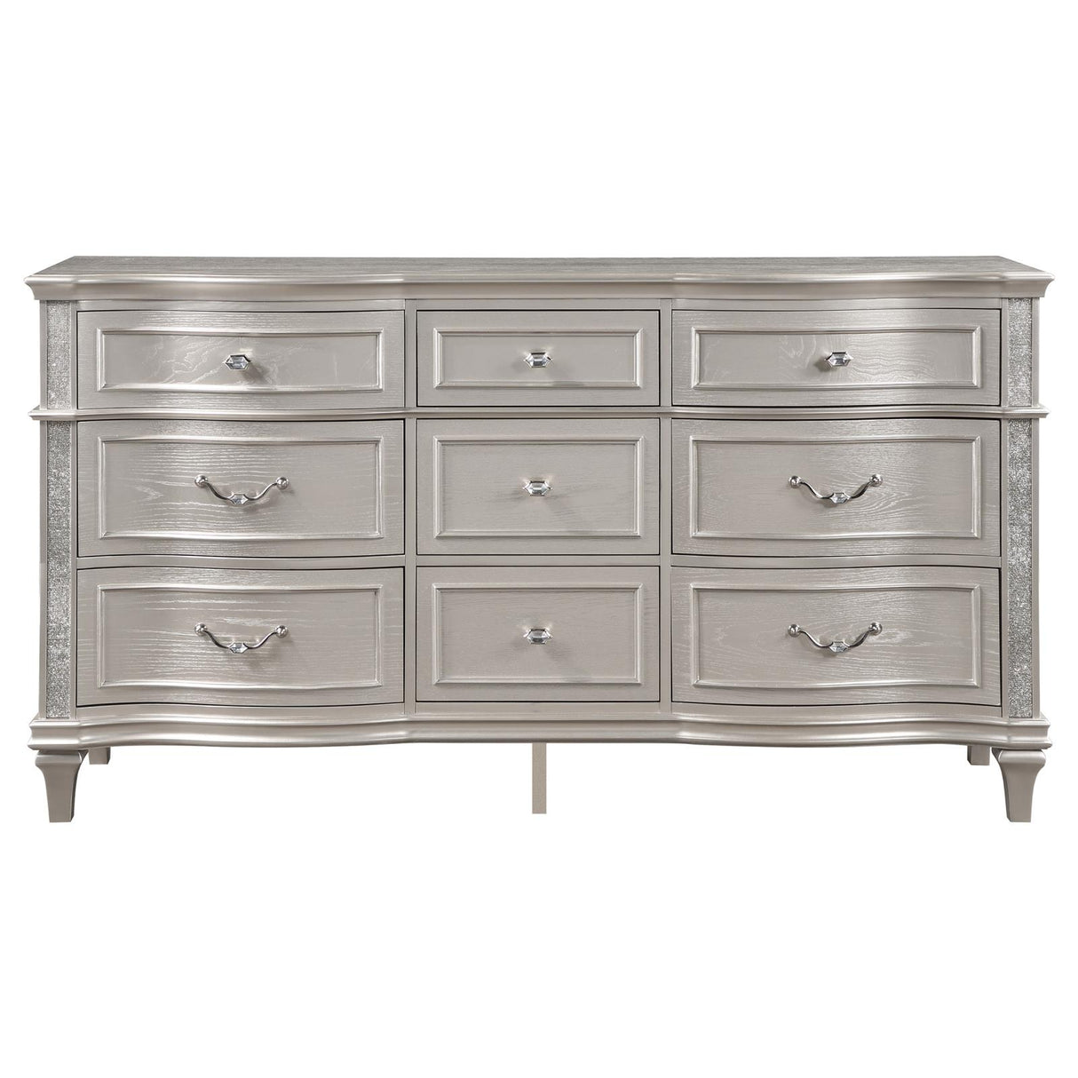 Evangeline Silver Oak 9-Drawer Dresser from Coaster - Luna Furniture
