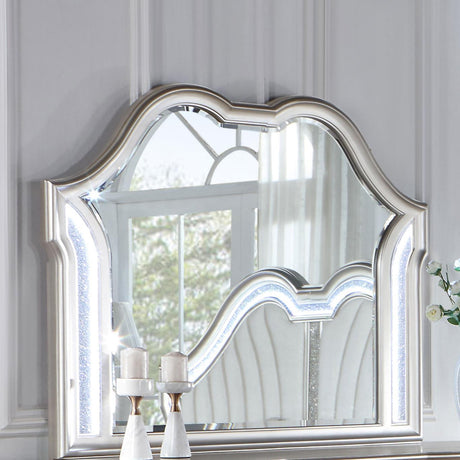 Evangeline Silver Oak Camel Top Dresser Mirror (Mirror Only) from Coaster - Luna Furniture