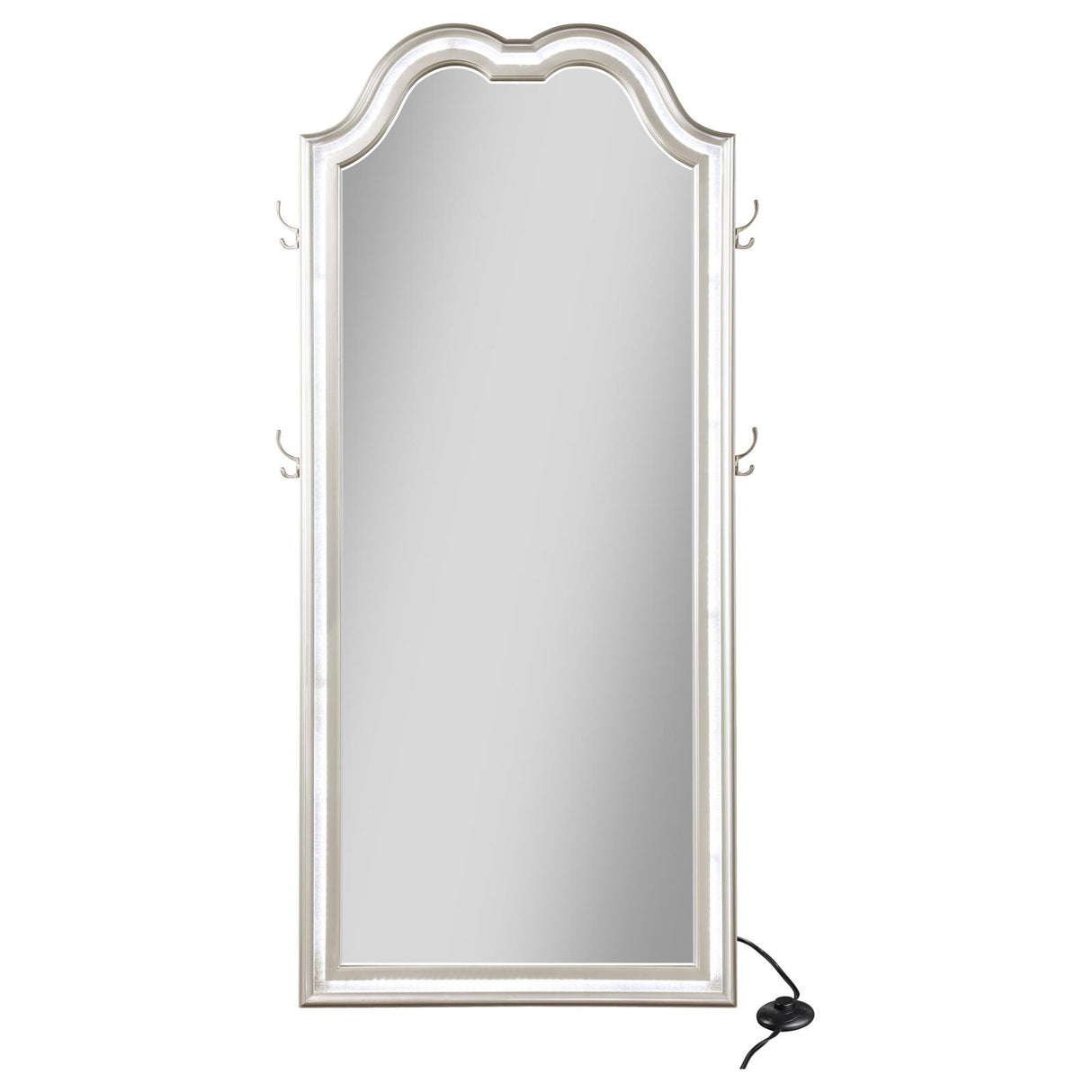 Evangeline Full Length LED Floor Mirror Silver Oak - 223400 - Luna Furniture