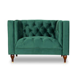 Houston Dark Green Velvet Tufted Back Lounge Chair from Midinmod - Luna Furniture