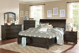 Begonia Grayish Brown King Sleigh Storage Platform Bed from Homelegance - Luna Furniture