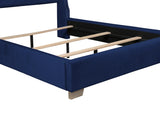 Franco Blue Velvet King Upholstered Bed from Homelegance - Luna Furniture