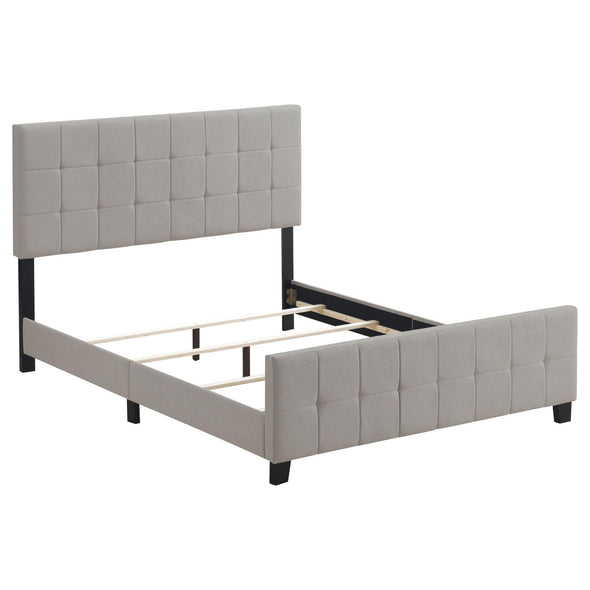 Fairfield Queen Upholstered Panel Bed Beige - 305952Q - Luna Furniture