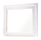 Felicity Mirror Glossy White with LED Light - 203504LED - Luna Furniture