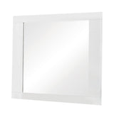 Felicity Glossy White Rectangle Dresser Mirror (Mirror Only) from Coaster - Luna Furniture