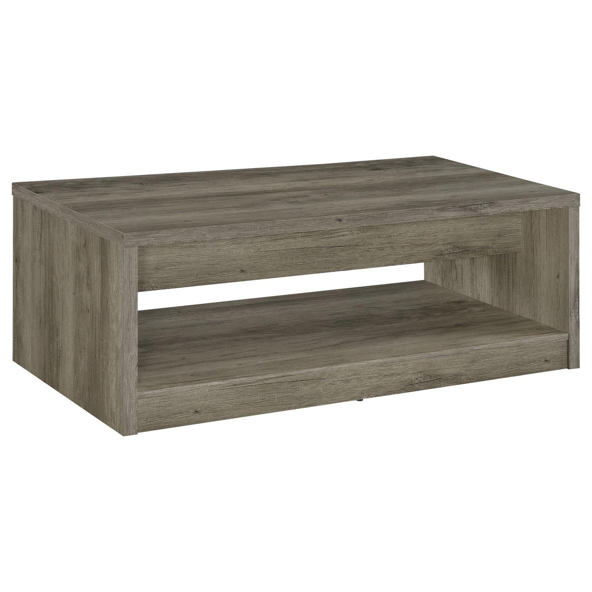 Felix Gray Driftwood 2-Drawer Rectangular Engineered Wood Coffee Table from Coaster - Luna Furniture