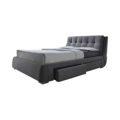 Fenbrook Queen Tufted Upholstered Storage Bed Grey - 300523Q - Luna Furniture