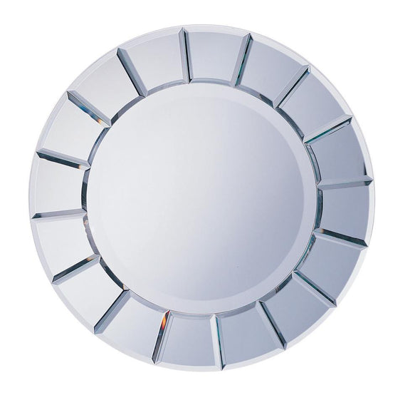 Fez Round Sun-shaped Mirror Silver - 8637 - Luna Furniture