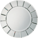 Fez Round Sun-shaped Mirror Silver - 8637 - Luna Furniture