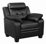 Finley Black Pillow Top Arm Living Room Set from Coaster - Luna Furniture