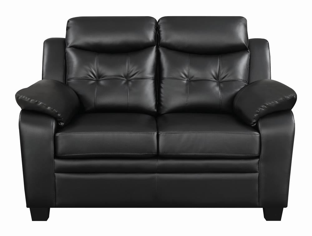 Finley Black Tufted Upholstered Loveseat from Coaster - Luna Furniture