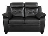 Finley Black Tufted Upholstered Loveseat from Coaster - Luna Furniture