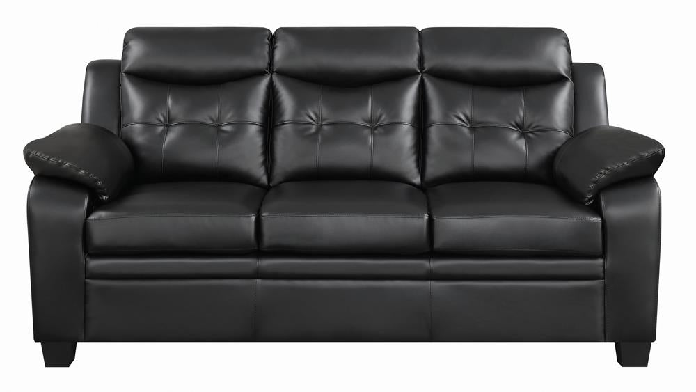 Finley Black Tufted Upholstered Sofa from Coaster - Luna Furniture