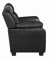 Finley Black Tufted Upholstered Sofa from Coaster - Luna Furniture