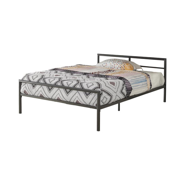 Fisher Full Metal Bed Gunmetal - 300279F - Luna Furniture