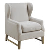 Fleur Wing Back Accent Chair Cream - 902490 - Luna Furniture