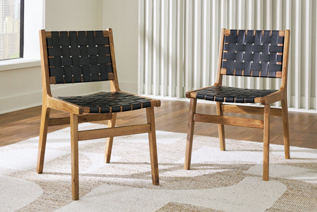 Fortmaine Brown/Black Dining Chair, Set of 2 - D872-01 - Luna Furniture