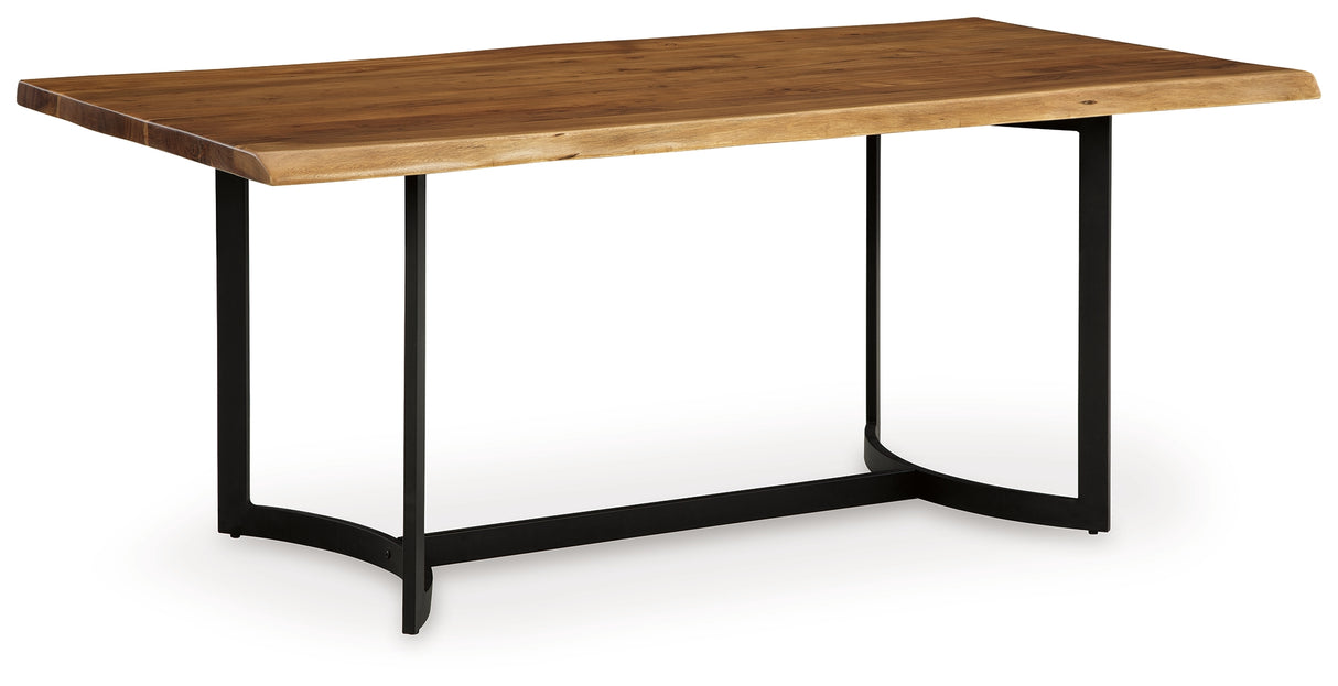 Fortmaine Brown/Black Dining Table - D872-25 - Luna Furniture