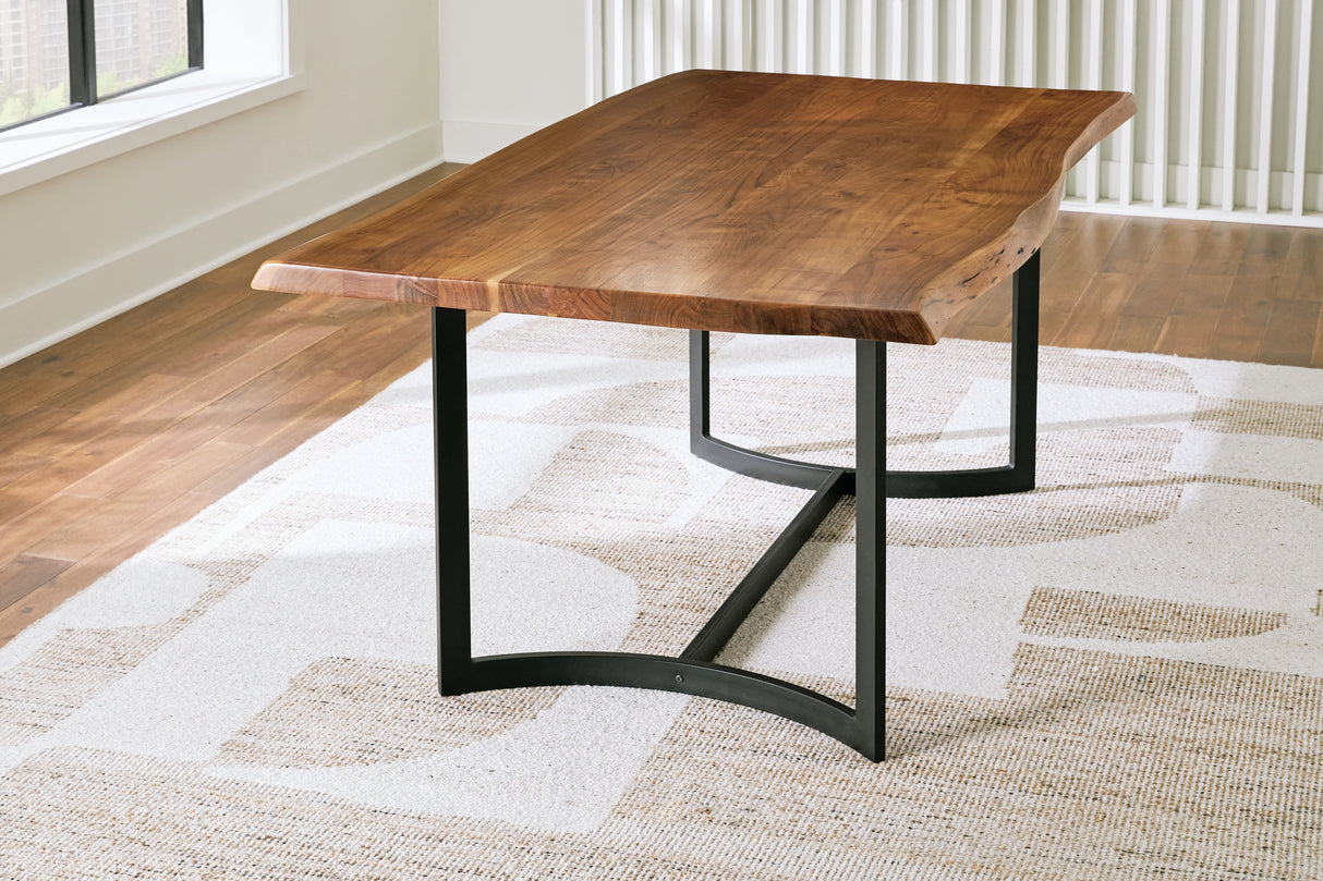 Fortmaine Brown/Black Dining Table - D872-25 - Luna Furniture