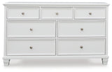Fortman White Dresser from Ashley - Luna Furniture