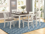 Fortress Chestnut and Vintage White 7-Piece Dining Set from Coaster - Luna Furniture