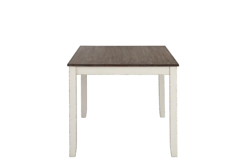 Fortress Chestnut and Vintage White 7-Piece Dining Set from Coaster - Luna Furniture