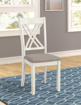 Fortress Chestnut and Vintage White 7-Piece Dining Set from Coaster - Luna Furniture