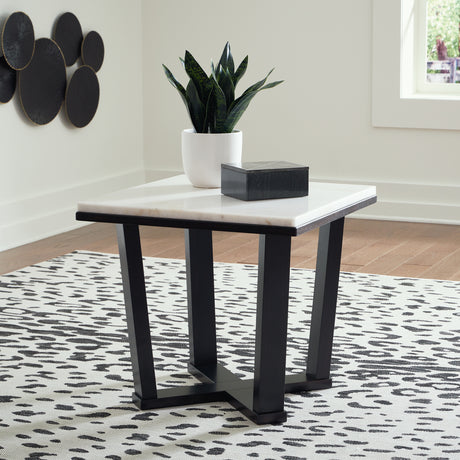 Fostead White/Espresso End Table - T770-2 - Luna Furniture