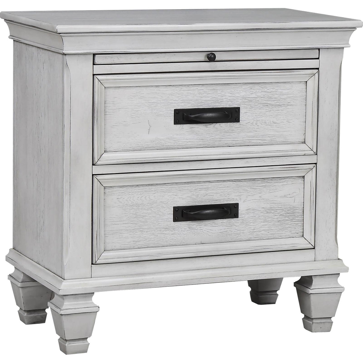 Franco Antique White 2-Drawer Nightstand from Coaster - Luna Furniture