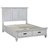 Franco Queen Storage Bed Antique White - 205330Q - Luna Furniture